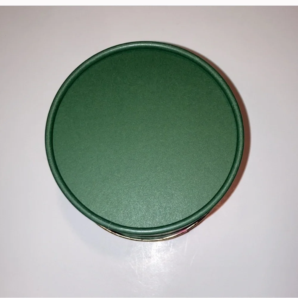 KATE SPADE round  box in pink, green  & gold trim!! FUN & FUNCTIONAL NEW